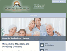 Tablet Screenshot of mooberrydentistry.com